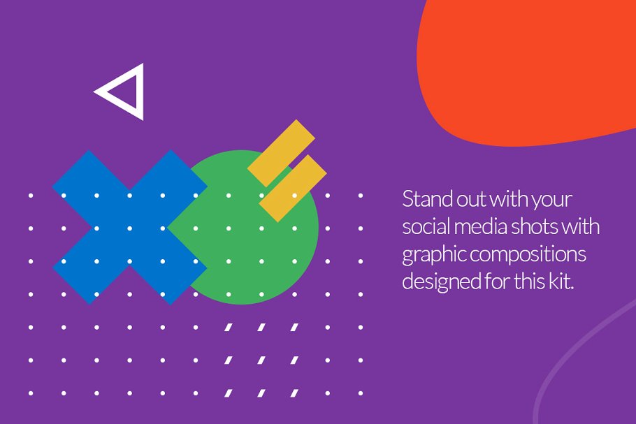 色彩缤纷社交媒体贴图模板素材库精选 Social Media Handler Kit Vol.2插图(2)