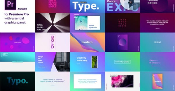 30款超级动感字幕标题素材库精选PR模板 Titles