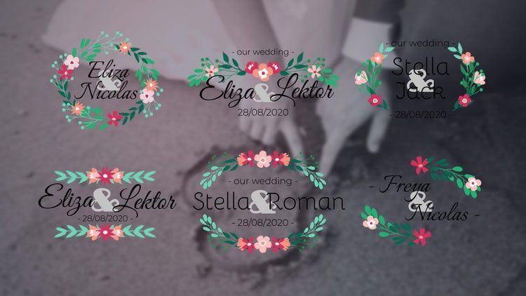 盛开的婚礼头衔标题动画ae模板