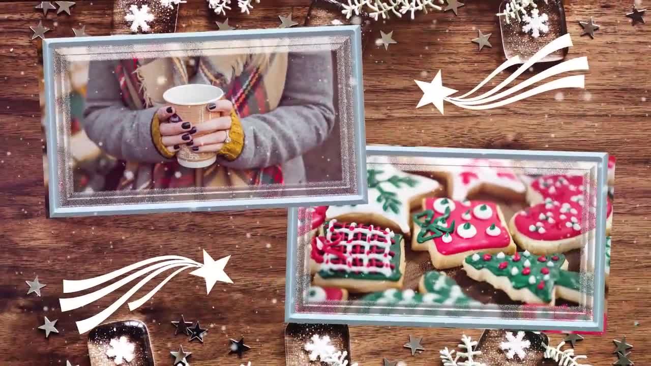 圣诞背景照片展示动画素材库精选pr模板