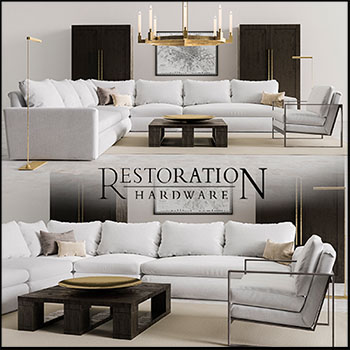 转角沙发和茶几柜子等素材之家精选3D模型