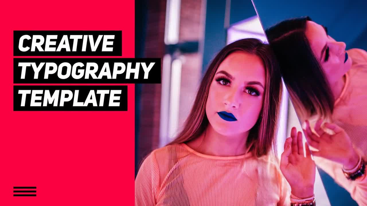 16个现代流畅活力的全屏印刷体标题素材库精选AE模板