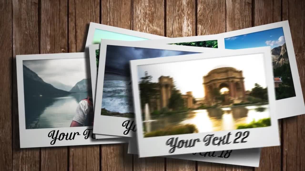 回忆相册照片掉落片头素材库精选AE模板Sweet Memories Slideshow