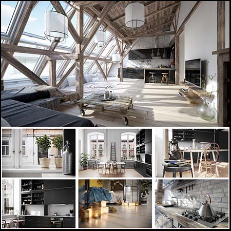 10个室内场景素材之家精选3D模型