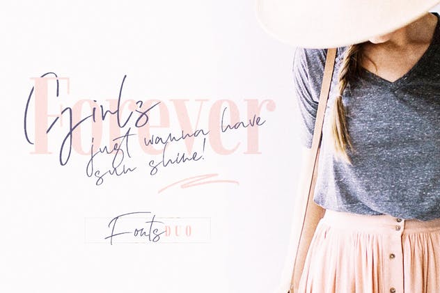 二重奏连体英文＆衬线字体 Lemonade Fonts Duo插图(1)