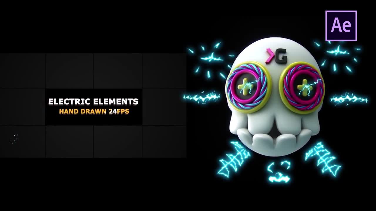 10个富有创意的动画手绘电子元素素材库精选AE模板