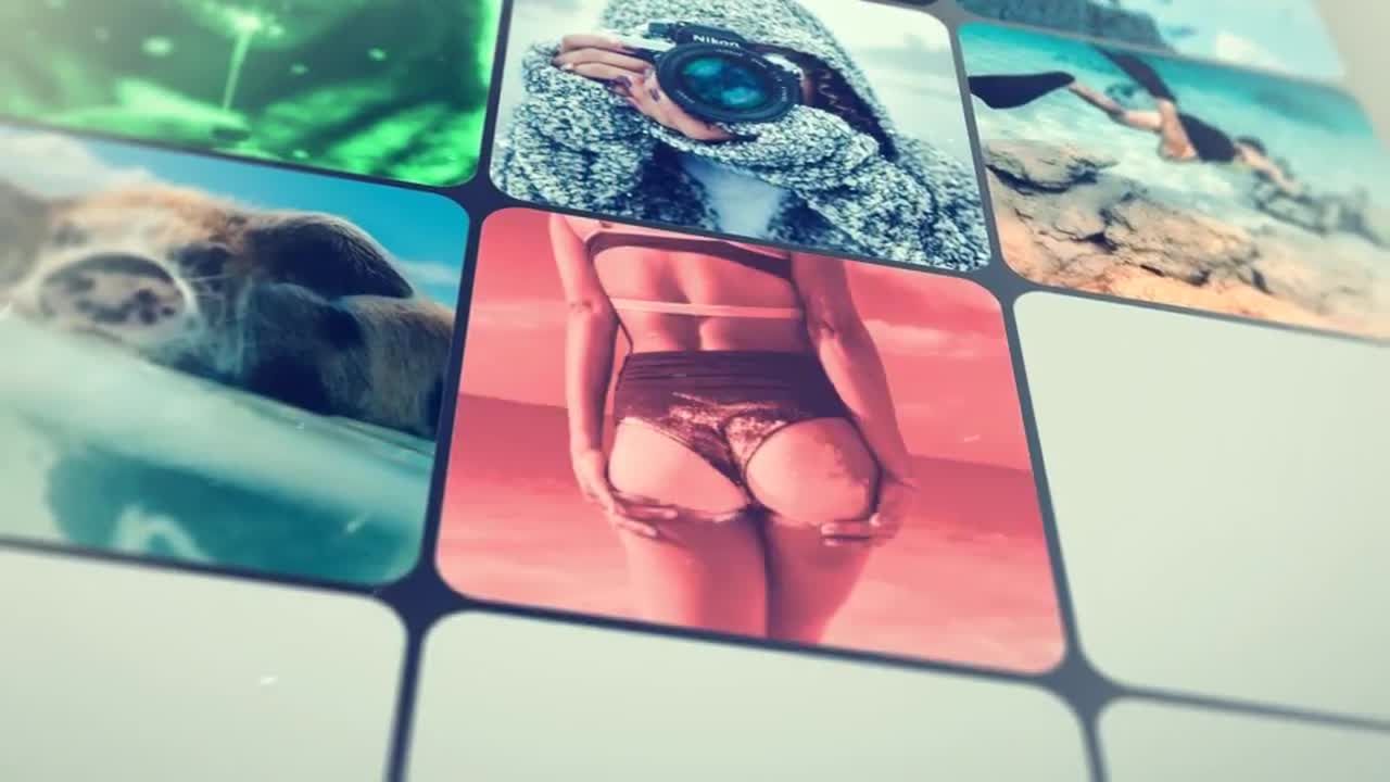 清新动态的风格照片展示素材库精选AE模板