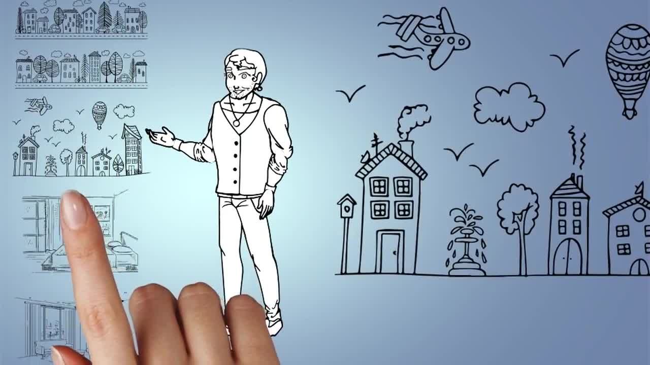 时髦动画人物产品广告素材库精选AE模板