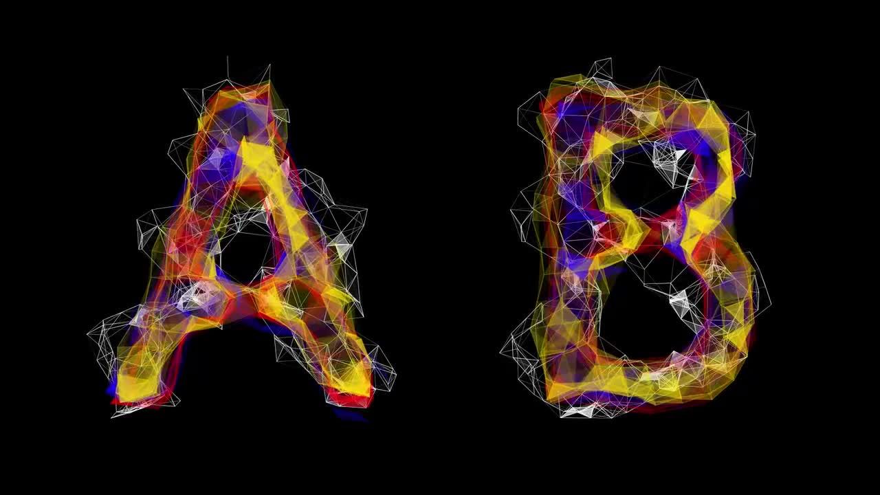 丛字母和数字效果素材库精选AE模板
