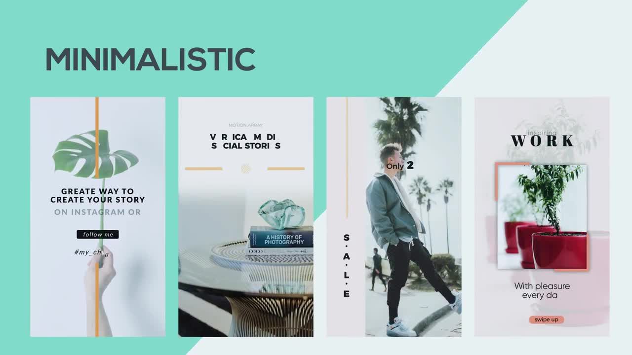 流行的垂直竖版幻灯片故事宣传素材库精选AE模板