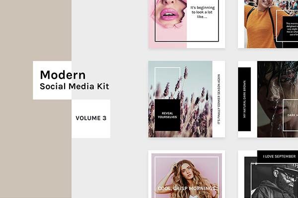 时尚的社交广告图片模板素材库精选下载[PSD]