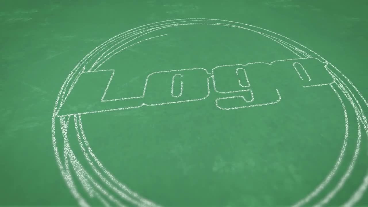 追踪显示轮廓的黑板徽标素材库精选AE模板