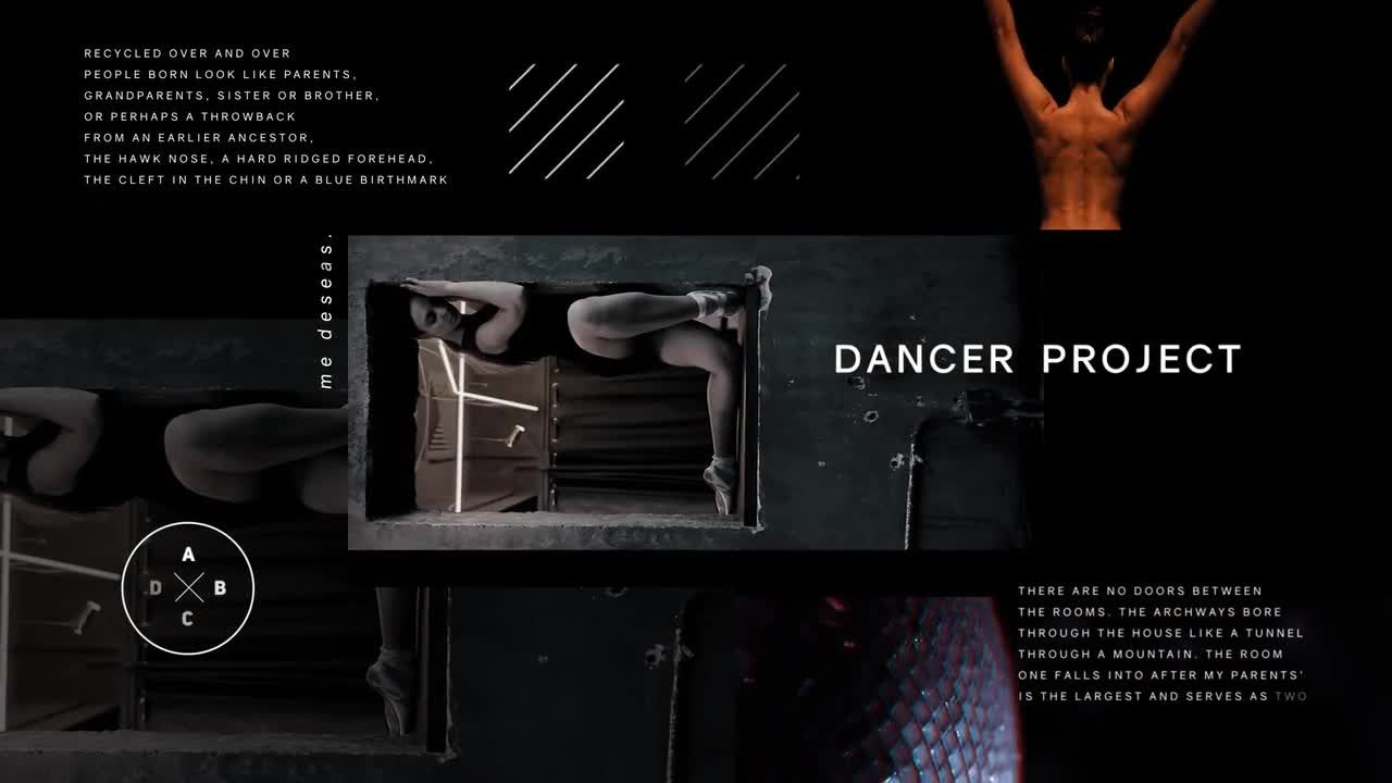 简洁有序的创意简介素材库精选AE模板