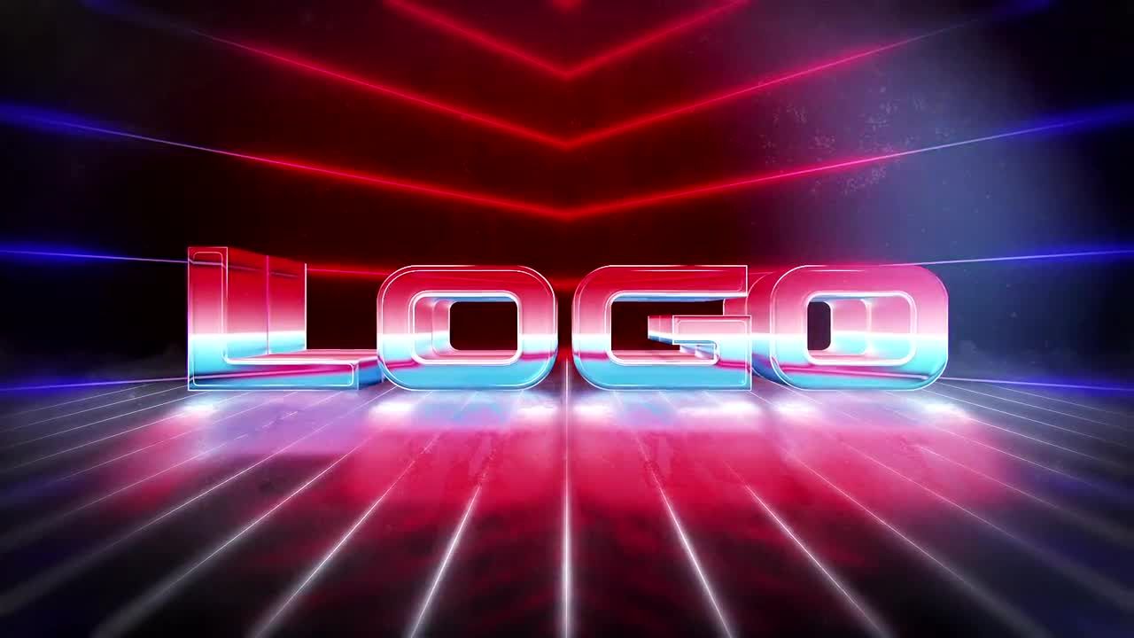 3D现代故障特效logo展示素材库精选AE模板