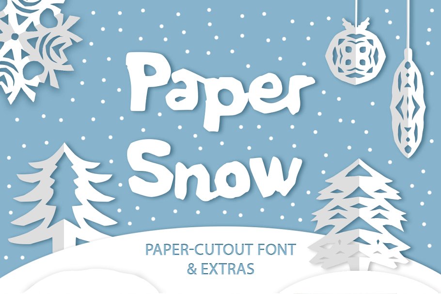 Paper snow Font素材之家精选英文字体