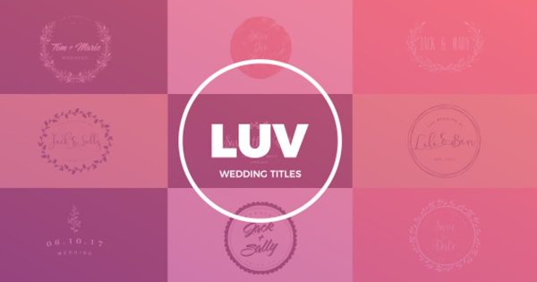 婚礼标题动画AE婚礼开场视频素材 Wedding Titles