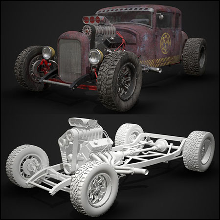 Fallout Style Hot Rod汽车素材之家精选3D模型