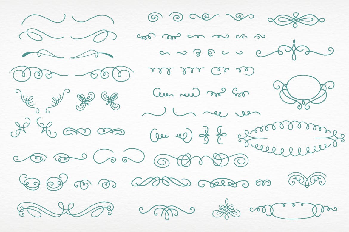 装饰元素图案字体下载 Amorie Font Elements – Flourishes插图(1)