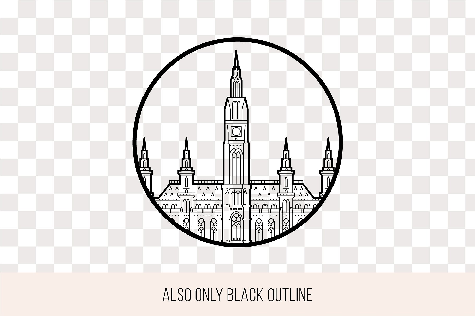 30个欧洲城市的徽章图标集合 Icons of 30 European cities插图(7)