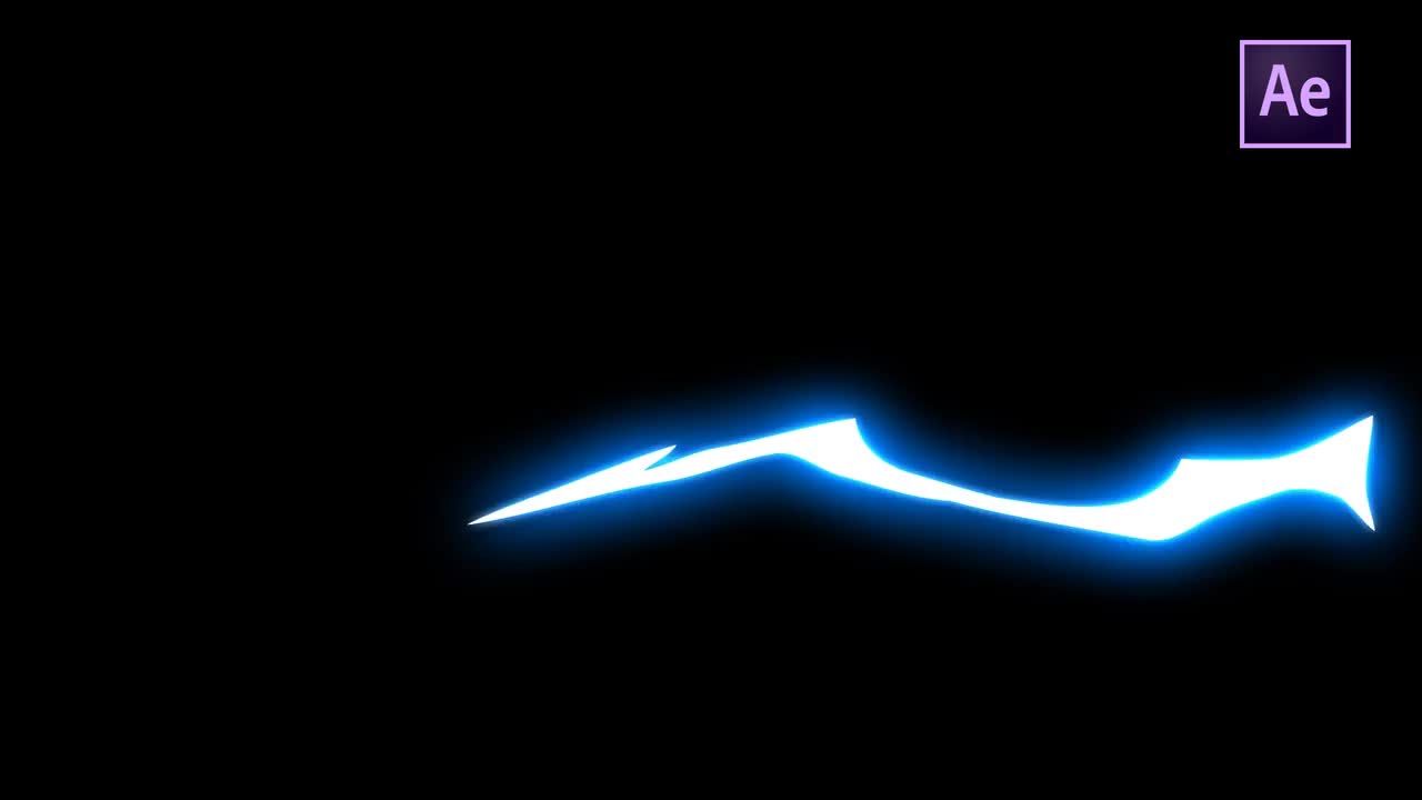 具有10个酷炫外观和充满活力的手绘闪电元素素材库精选AE模板