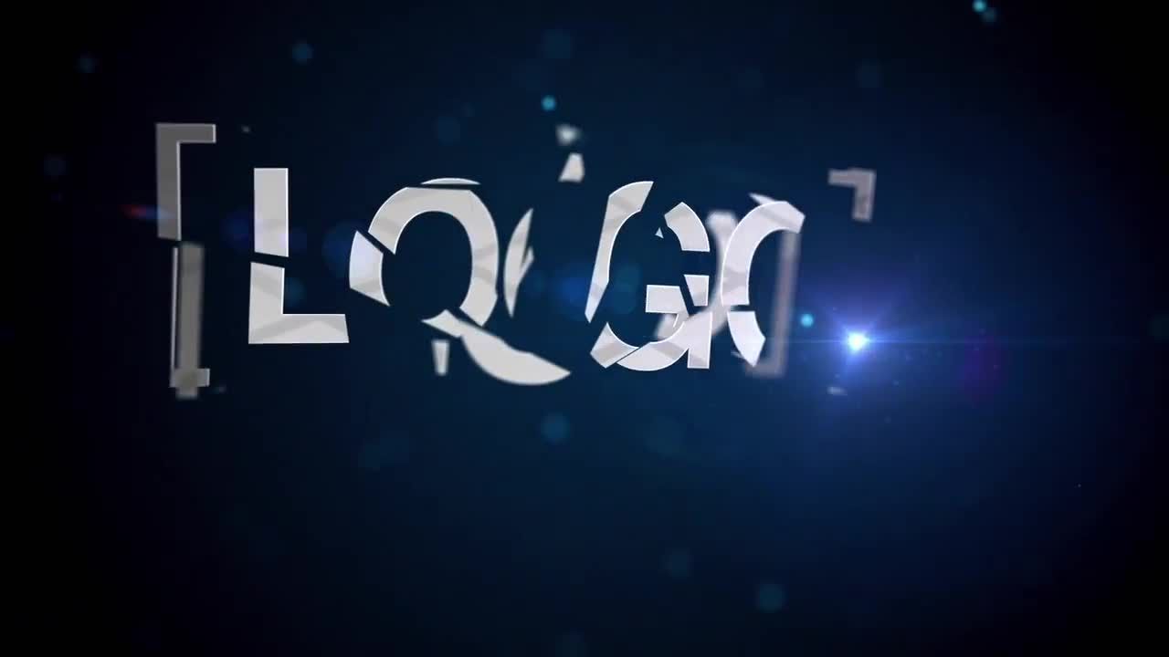 旋转粒子动态片头logo展示素材库精选AE模板