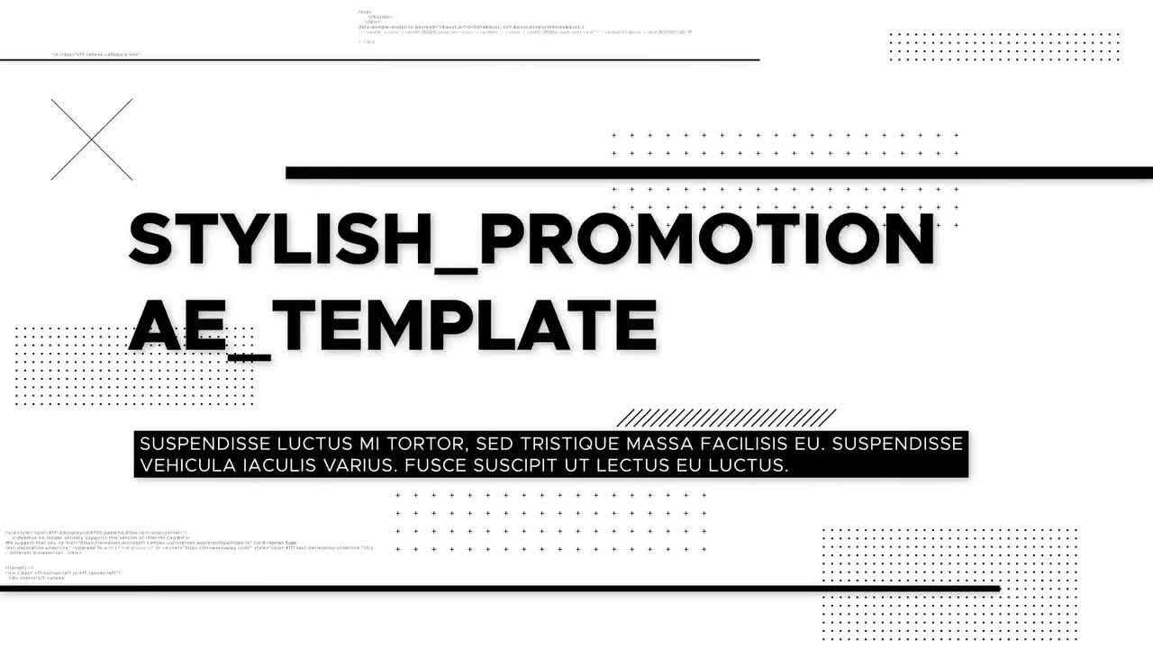 时尚促销简单文字动画素材库精选AE模板