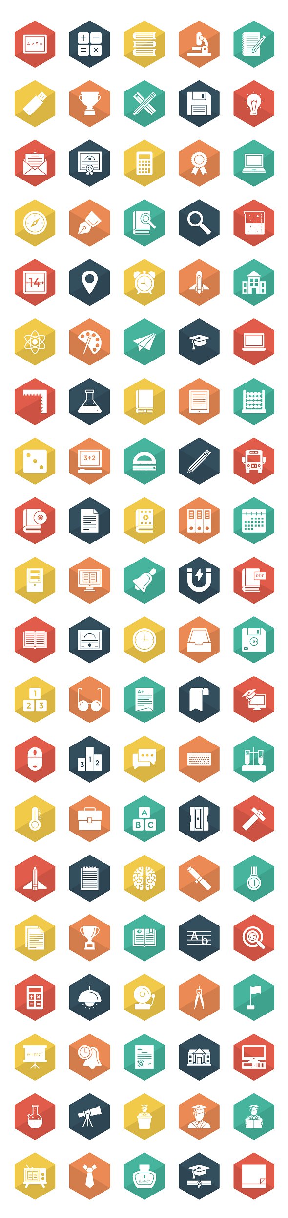 1200枚教育主题图标 Educational 1200 Icons Bundle Pack插图(9)