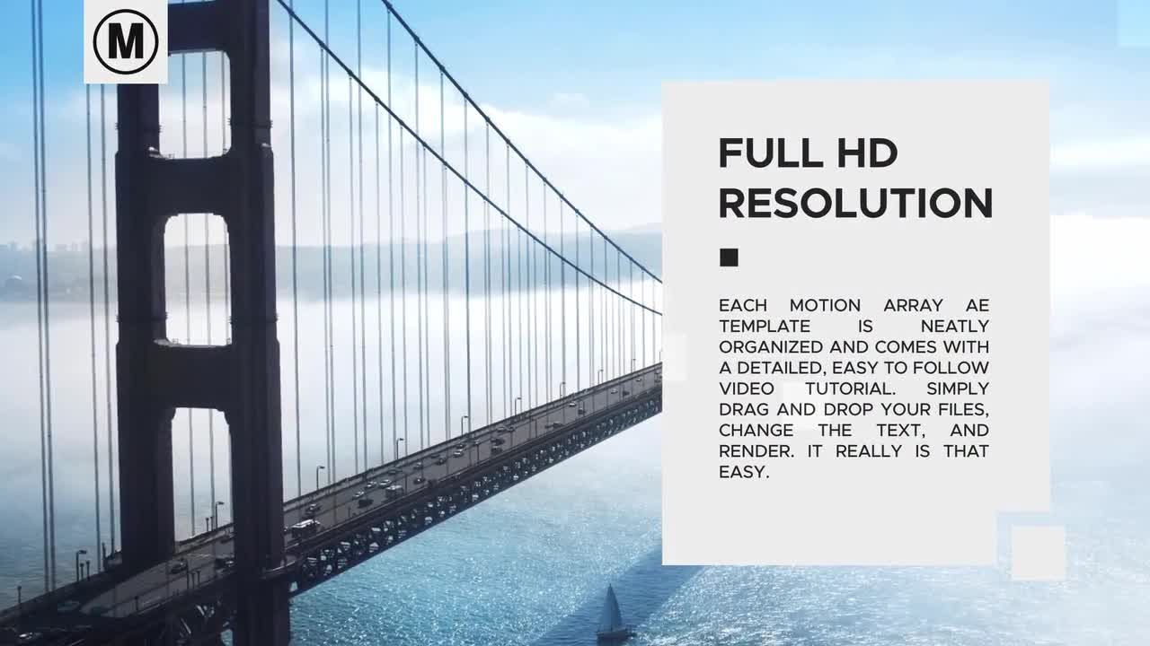 外观精美的方形网格企业演示素材库精选AE模板