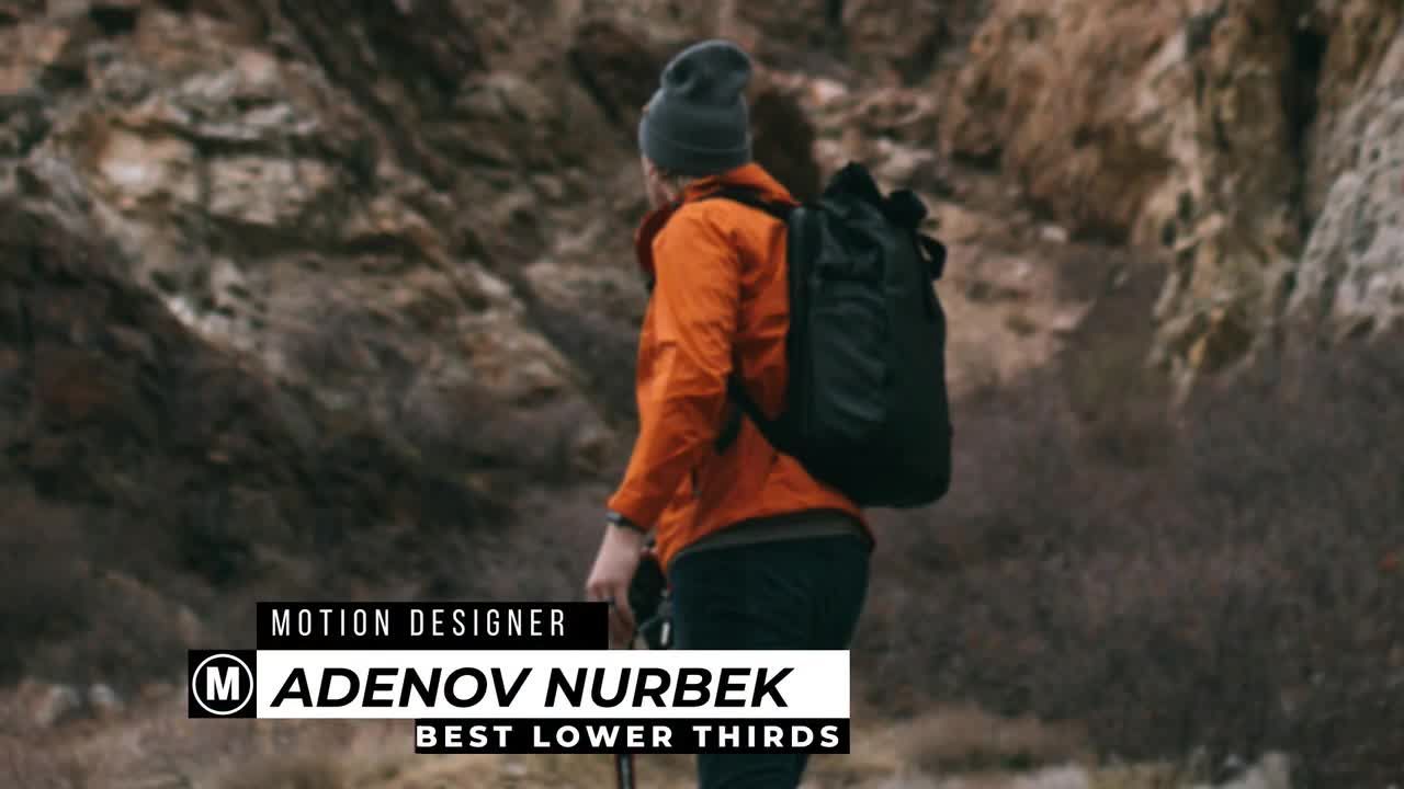 12个时尚设计下三分之一动画素材库精选AE模板