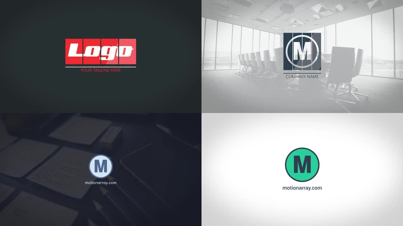 简洁醒目的企业徽标动画素材库推荐PR模板