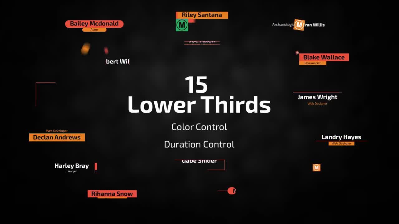 15个下三分之一动态字幕条素材库精选AE模板