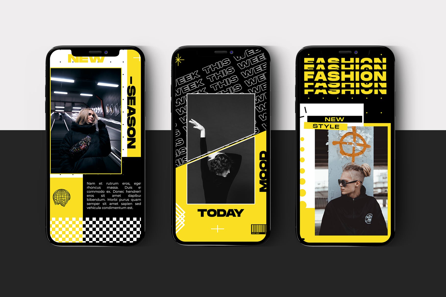 配色前卫潮流时尚主题Instagram品牌故事设计素材 Instagram Story Template插图(2)