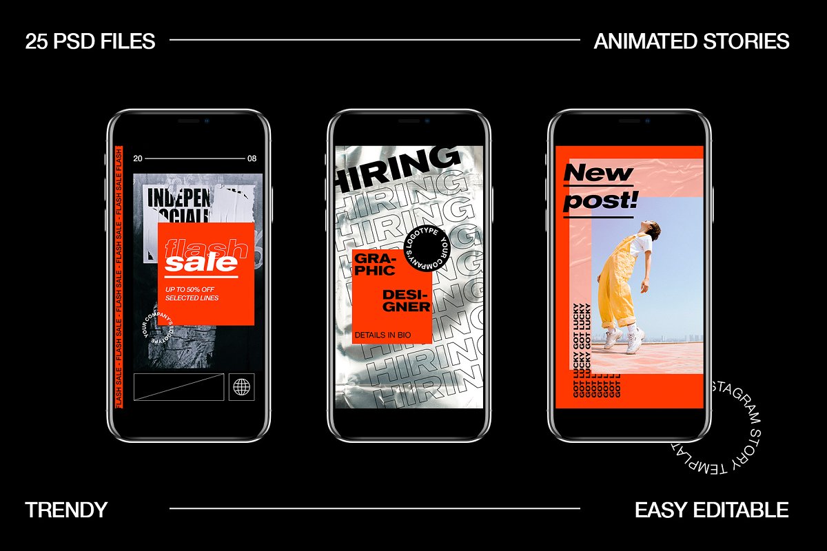 时尚动画Instagram社交媒体故事插图(7)