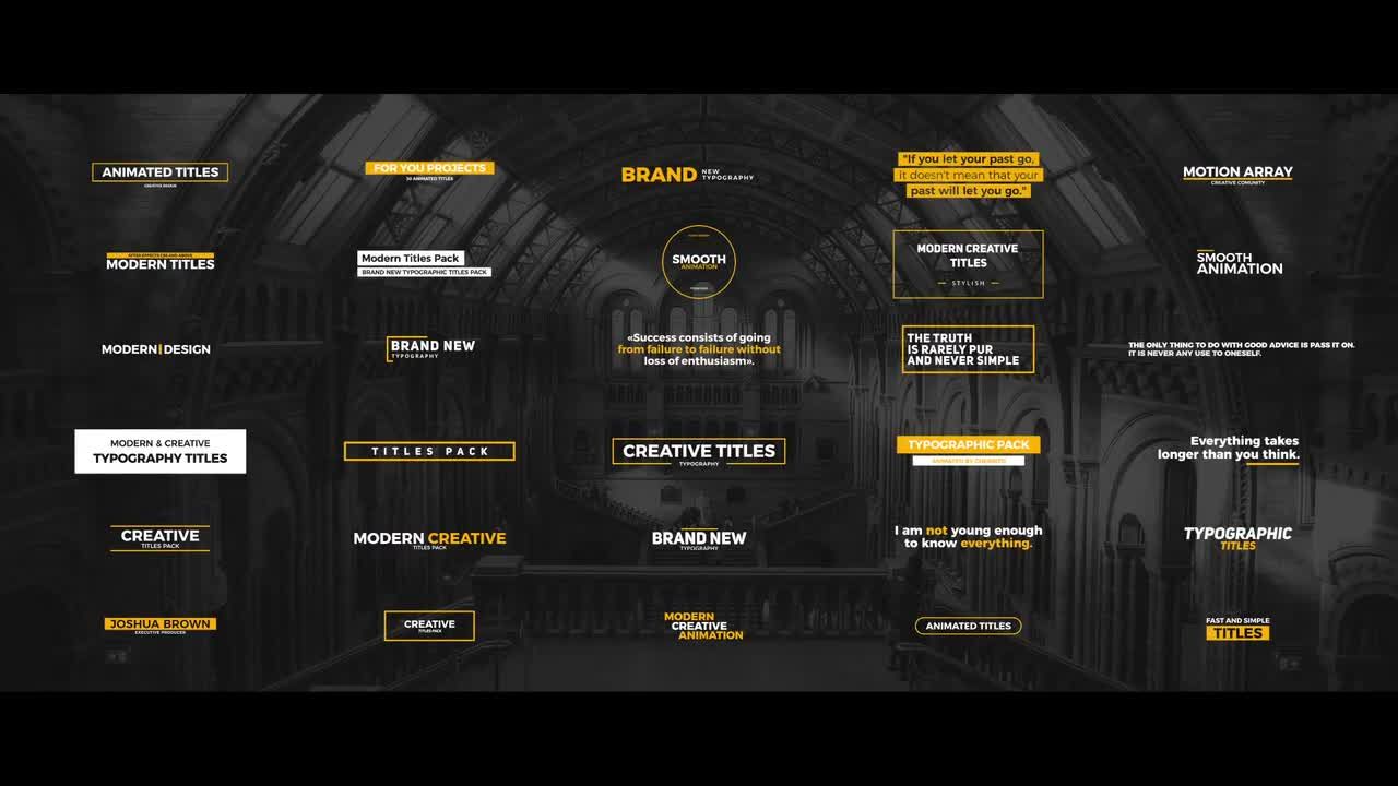 30个独特的现代标题素材库精选pr模板