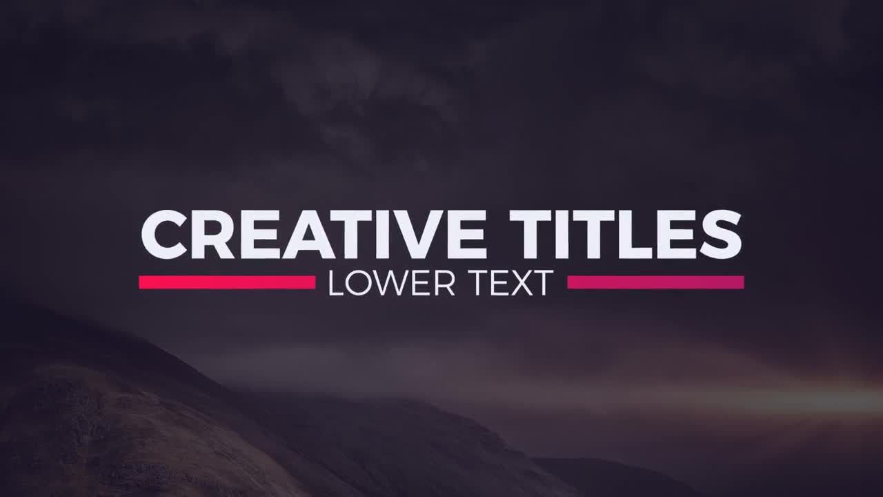 20个下三分之一电视节目全屏标题标题素材库精选AE模板