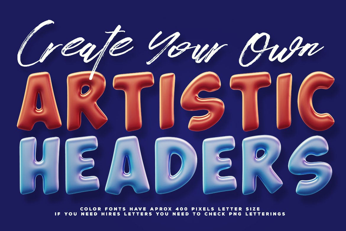 气球颜色装饰英文字体下载插图(3)