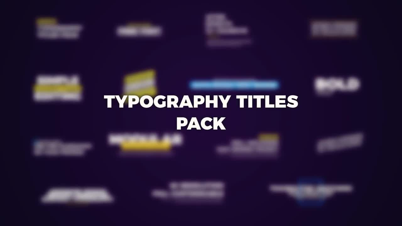 超现代动态动画全屏标题素材库精选AE模板