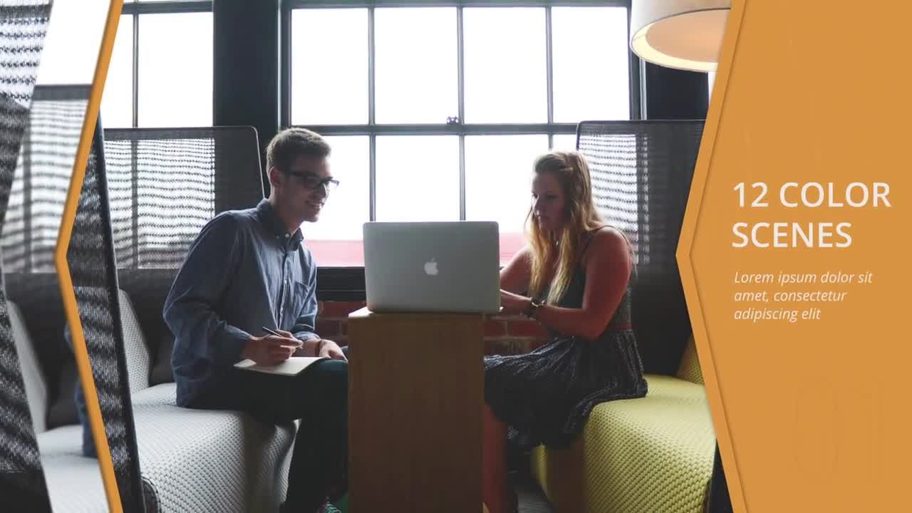 易于使用的企业彩色幻灯片素材库精选AE模板