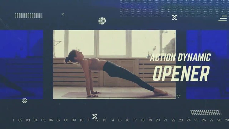 现代简洁的运动介绍素材库精选AE模板