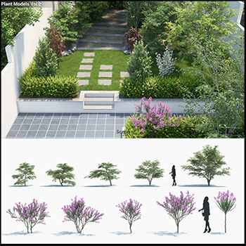 16种树木植物素材之家精选3D模型