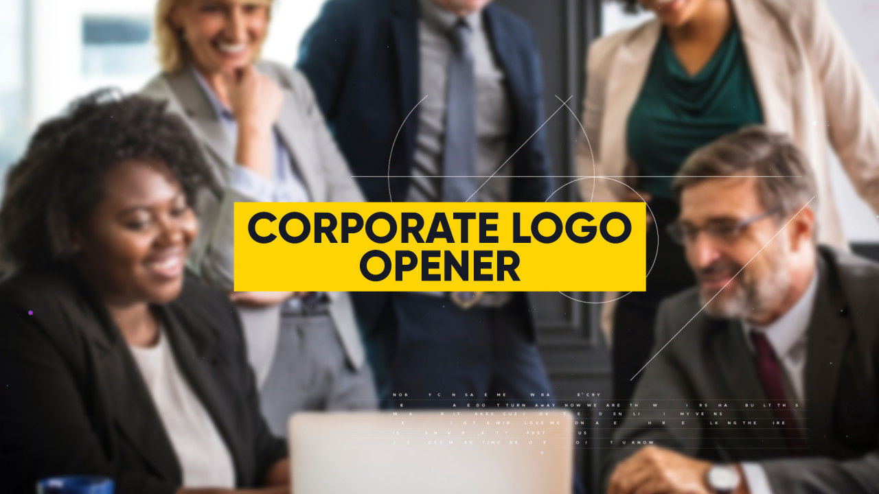 专业而时尚企业徽标转场素材库精选pr模板