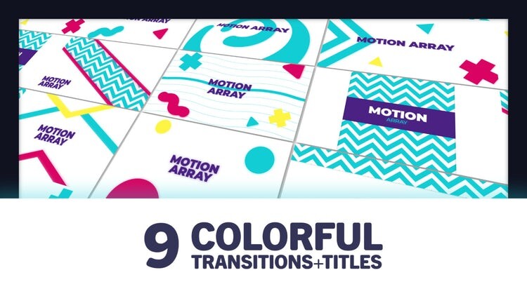 9种具有过渡效果的动态动画文本动画素材库精选AE模板