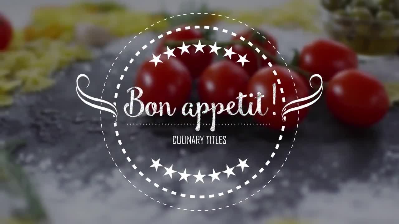 时尚精美创意的烹饪标题素材库精选AE模板