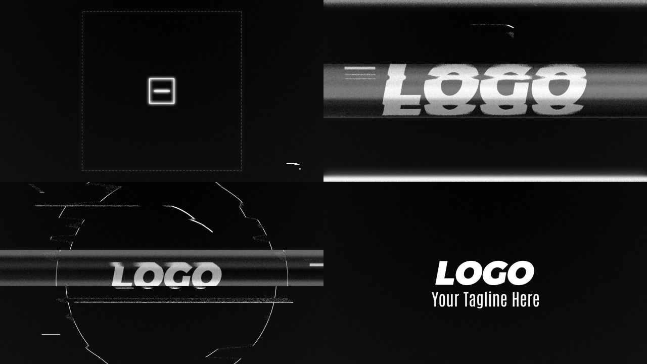 小故障Intro噪声电视素材库精选AE模板