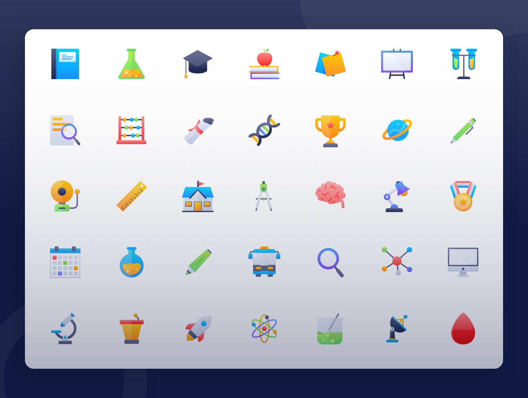 素材库下午茶：教育类图标元素矢量图标下载插图(1)