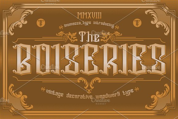 the Boiseries Font素材之家精选英文字体