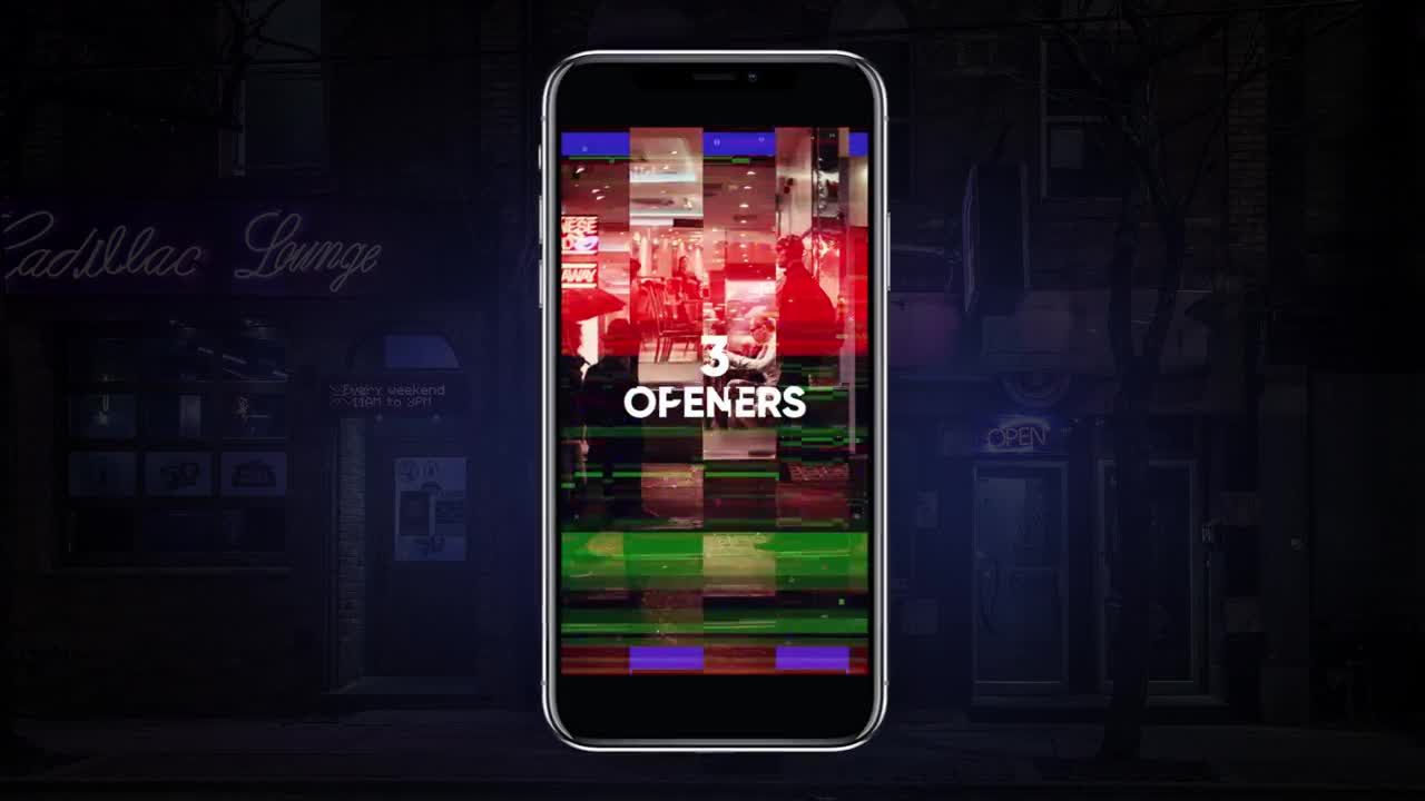 Instagram故事动画故障场景Pr模板