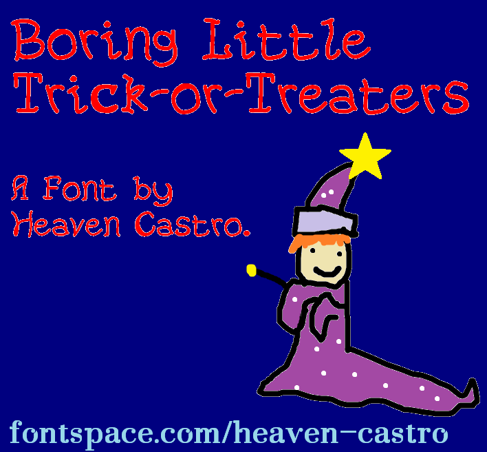 Boring Little Trick-or-Treaters font插图 Boring Little Trick-or-Treaters font插图