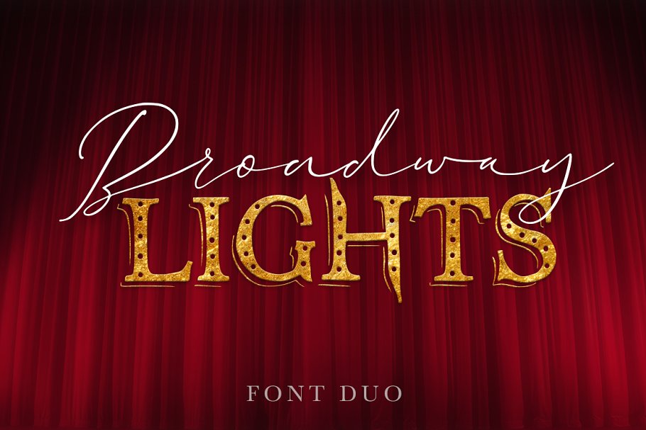 Broadway Lights | Duo Font.素材之家精选英文字体