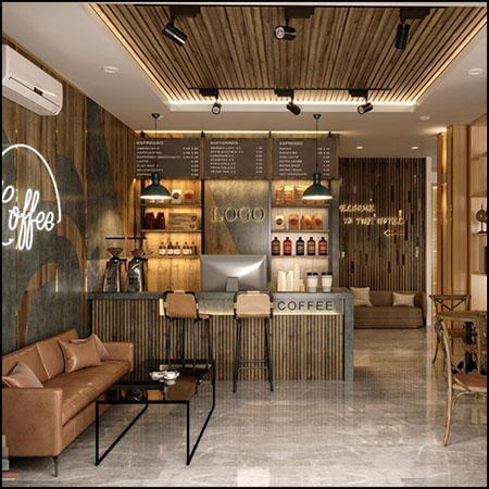 高端咖啡厅餐厅室内场景素材之家精选3D模型